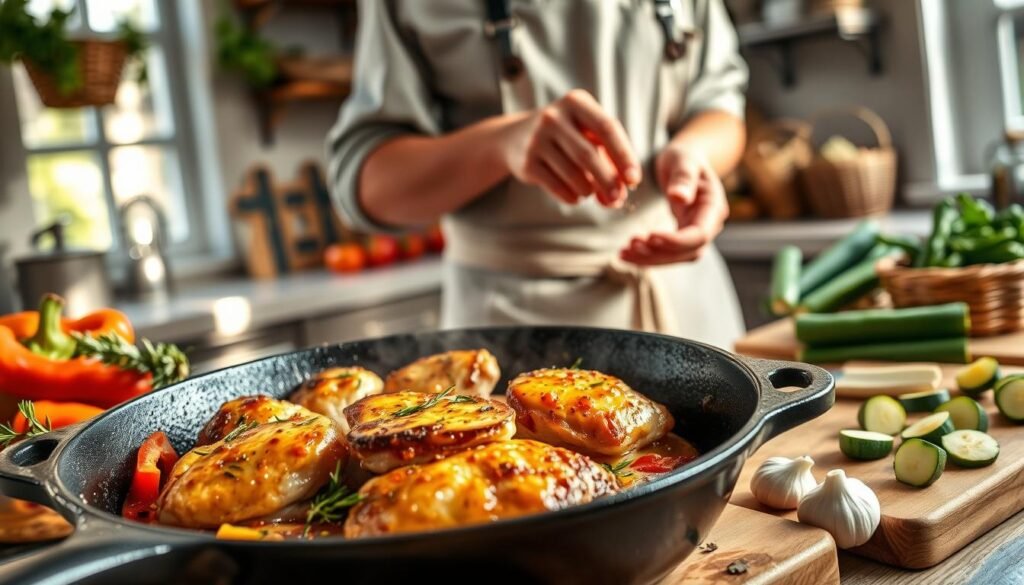 Keto Skillet Chicken Recipe Preparation