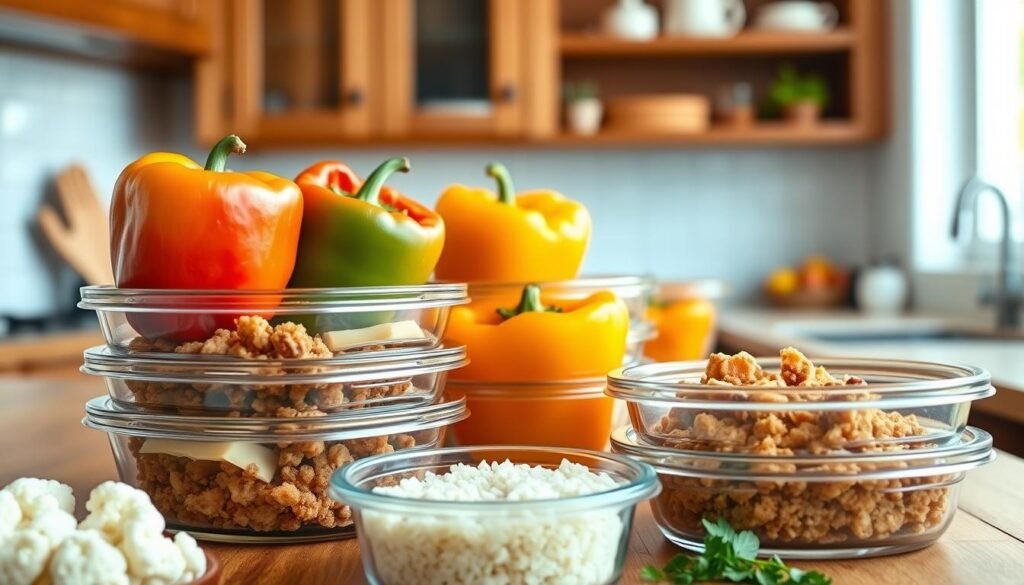 Keto Stuffed Bell Peppers Meal Prep