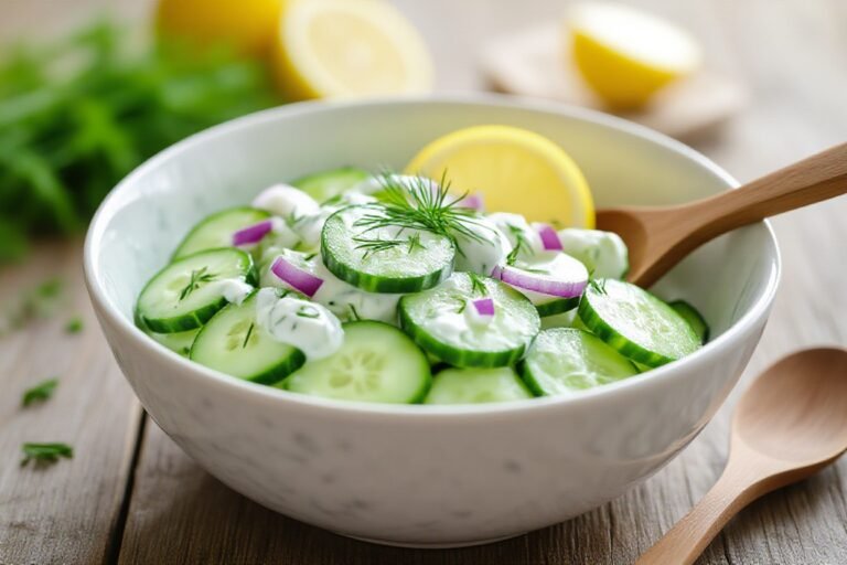 Keto Creamy Dill Cucumber Salad