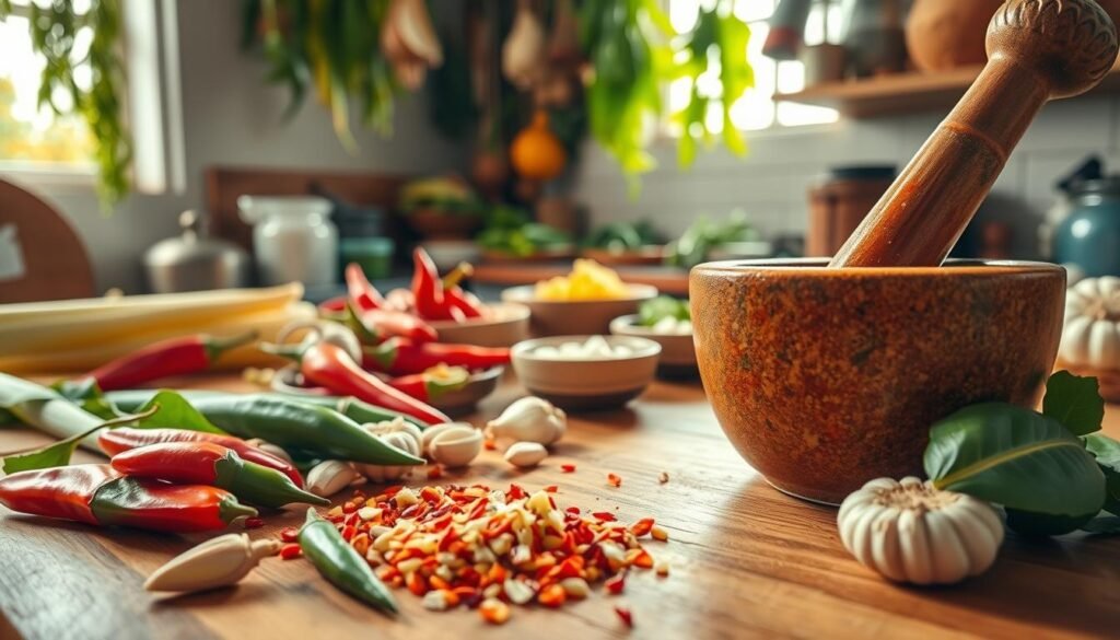 Authentic Thai Curry Paste Preparation
