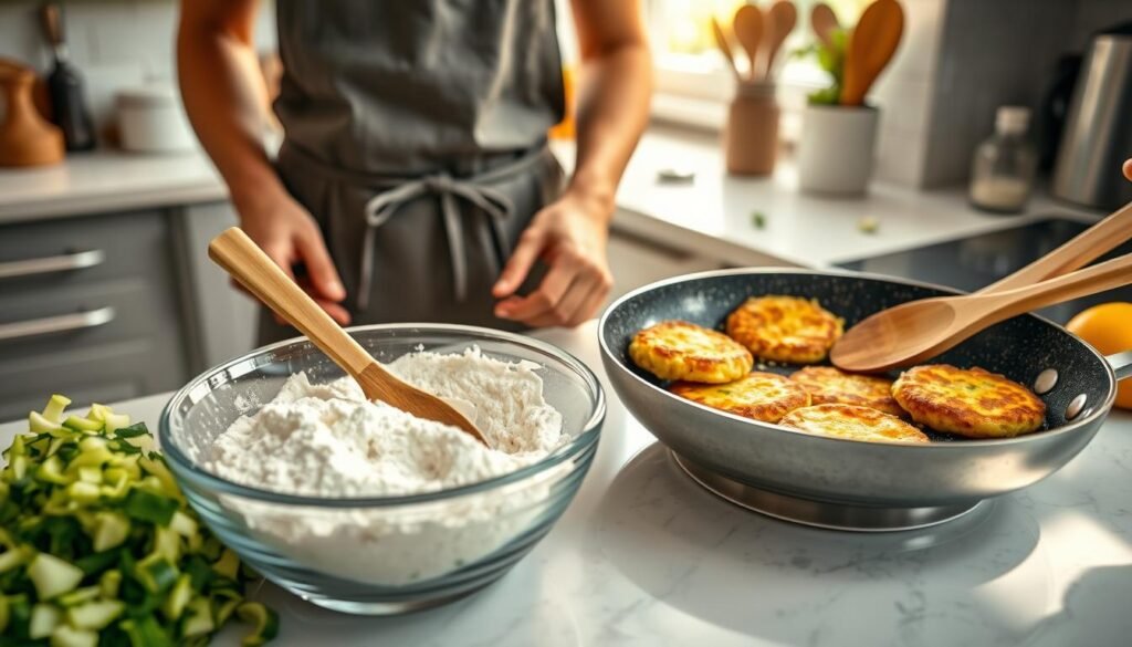 Crispy Zucchini Fritters Preparation Crispy Zucchini Fritters Preparation