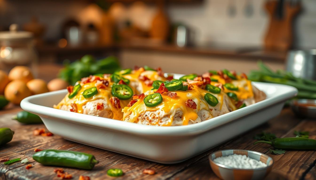 Jalapeño Popper Chicken Bake