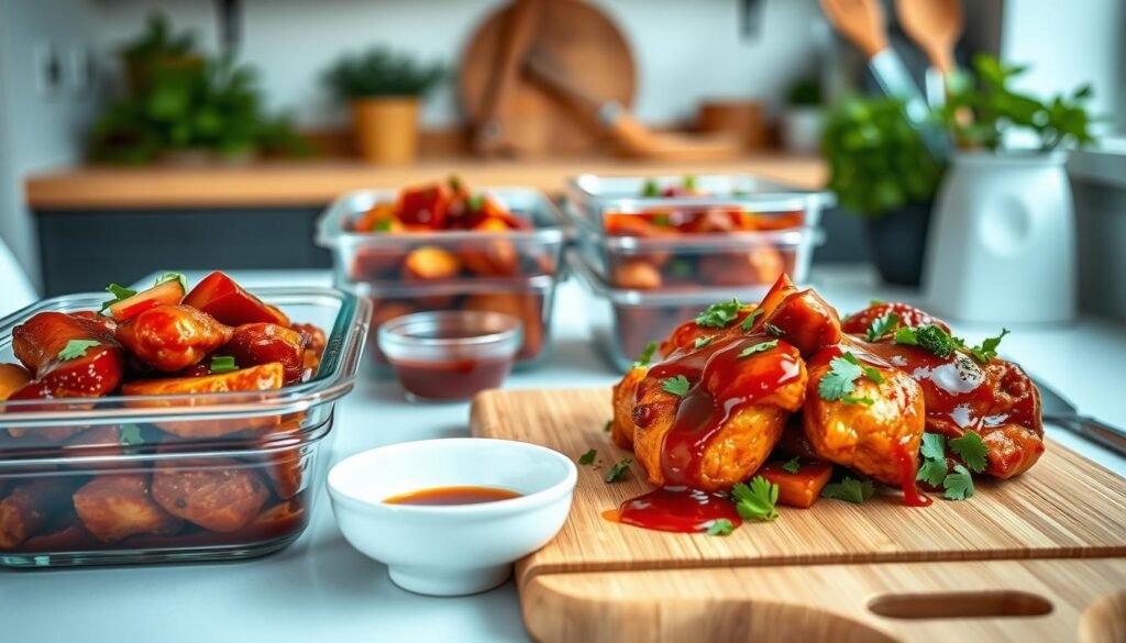 Keto Meal Prep BBQ Chicken Storage
