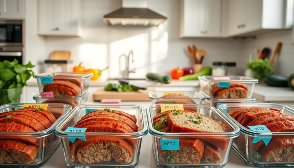 Keto Meal Prep Meatloaf Storage