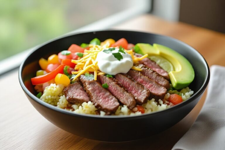 Keto Beef Burrito Bowl
