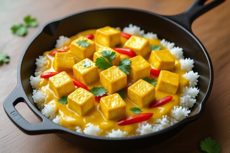 Keto Curry Tofu Skillet