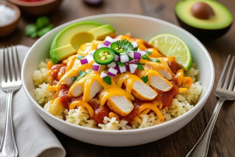 Low-Carb Chicken Enchilada Bowl